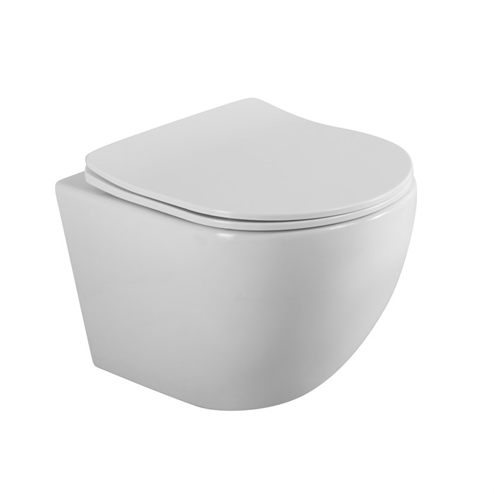 Унитаз подвесной безободковый с сиденьем BelBagno UNO 2.0 BB7306CHR/SC 202430 - фото 188952