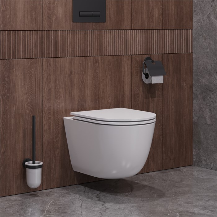 Унитаз подвесной безободковый с сиденьем CEZARES RELAX CZR-38088-49-TH-TOR/SC 202437 - фото 188987