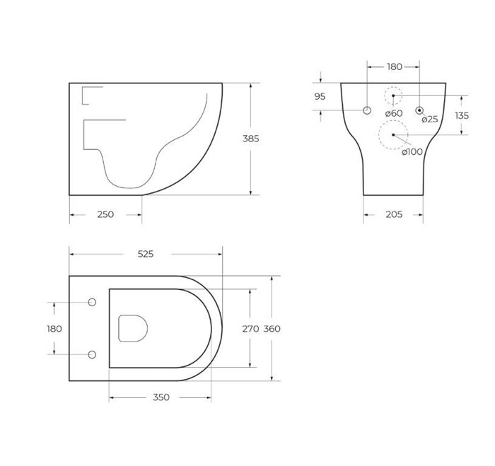 Унитаз подвесной безободковый BelBagno ONDA BB066CHR 193846 - фото 189010