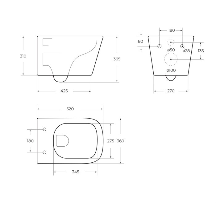 Унитаз подвесной безободковый BelBagno ARDENTE-C BB3202CHR-MB 199375 - фото 189035