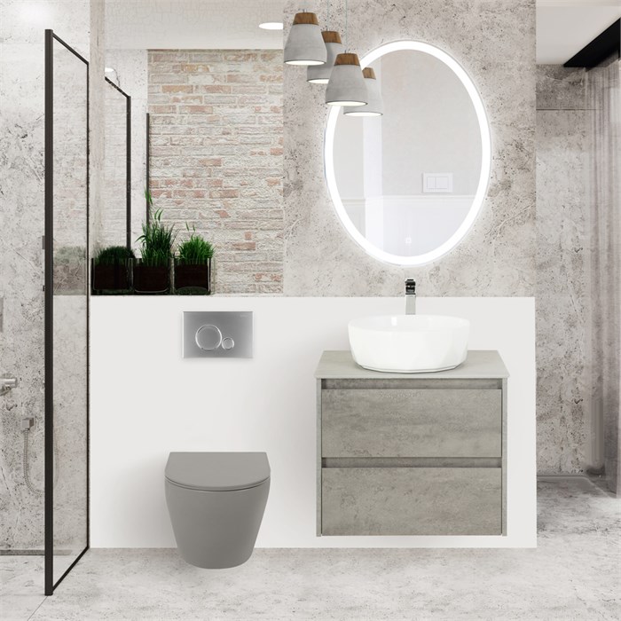 Унитаз подвесной безободковый, серый матовый BelBagno COLORATO BB062CHR-GR 198954 - фото 189049