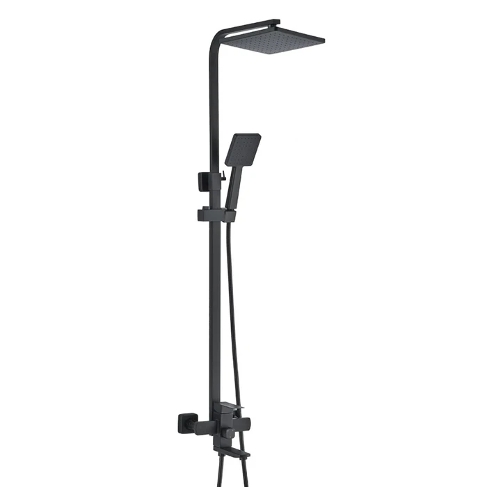 Стойка душевая со смесителем для ванны черная KUBUS, KUB13-314Black KUB13-314Black