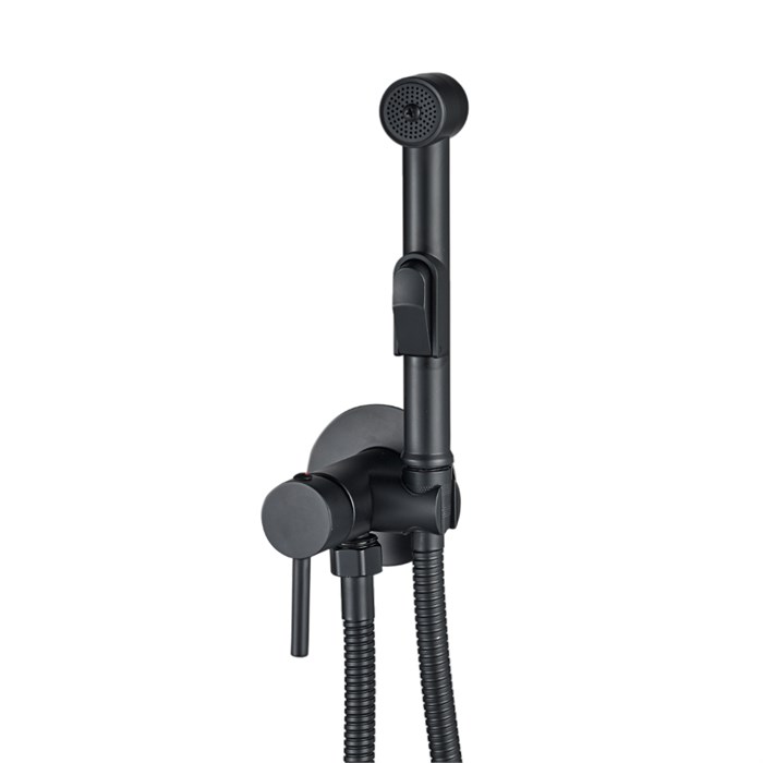 Смеситель скрытого монтажа с гигиенической лейкой  EKO, EKO05-410Black EKO05-410Black - фото 189458