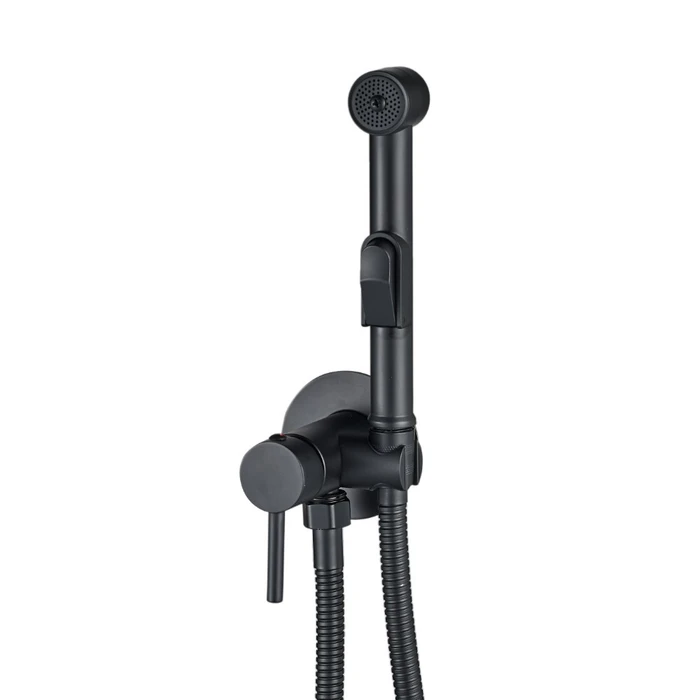 Смеситель скрытого монтажа с гигиенической лейкой  EKO, EKO05-410Black EKO05-410Black
