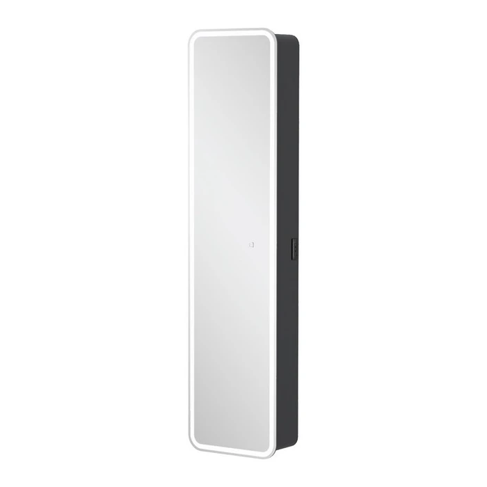 Пенал EQUIL зеркальный EQUIL Eltoro LED 40 подвесной черный софт ppELTR40