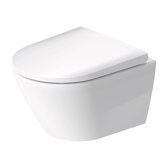 Подвесной унитаз Duravit D-Neo 45880900A1 укороченный, безободковый, с сиденьем микролифт 45880900A1