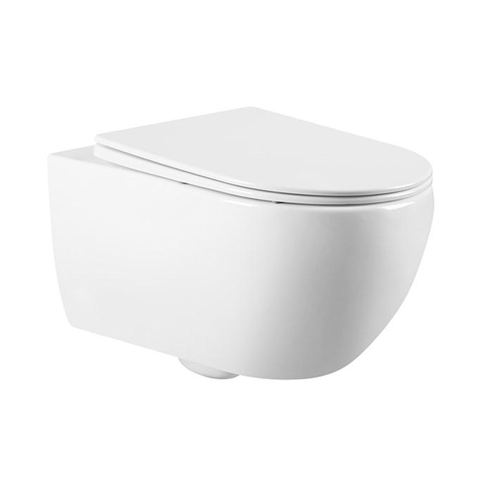 SKANDENBORG RIMLESS Безободковый подвесной унитаз CHARUS, EWC700-125W, Белый, Сантехнический фаянс EWC700-125W - фото 193924
