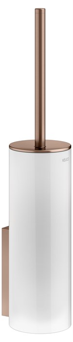 Ершик для унитаза KEUCO EDITION 400 11564299000 с крышкой, в комплекте с хрустальной колбой, с внутренней пластиковой колбой и запасной головкой ершика, подвесной, красное золото шлифованное 11564299000 - фото 194830