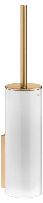 Ершик для унитаза KEUCO EDITION 400 11564259000 с крышкой, в комплекте с хрустальной колбой, с внутренней пластиковой колбой и запасной головкой ершика, подвесной, латунь шлифованная 11564259000 - фото 194832