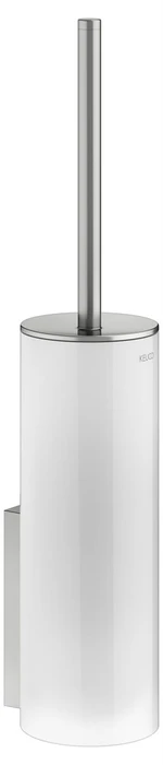 Ершик для унитаза KEUCO EDITION 400 11564219000 с крышкой, в комплекте с хрустальной колбой, с внутренней пластиковой колбой и запасной головкой ершика, подвесной, нержавеющая сталь finish 11564219000