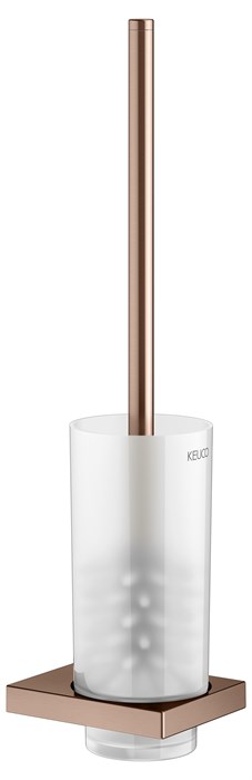 Ершик для унитаза KEUCO EDITION 11, 11164299000 в комплекте с держателем, хрустальной матовой колбой и запасной головкой ершика, подвесной, красное золото шлифованное 11164299000 - фото 194893