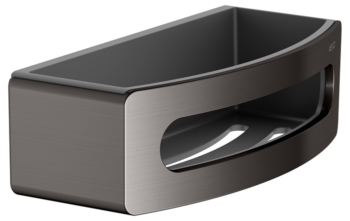 Полочка для ванной Keuco ELEGANCE 11658350001, корзинка для душа, со съемной пластиковой вставкой, титан чёрный шлифованный/антрацит 11658350001 - фото 194991