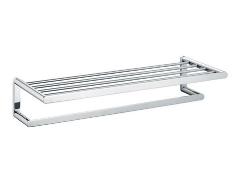 Полка для ванной Keuco ELEGANCE 11675010000, 620 мм, с держателем для полотенец, латунь/хром 11675010000 - фото 197926