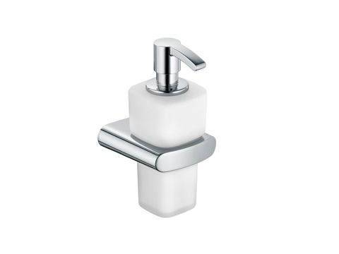 Дозатор для жидкого мыла Keuco ELEGANCE 11653019000, для пенного мыла, в комплекте с держателем и насосиком, опаловое стекло/хром 11653019000 - фото 198137