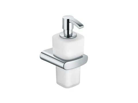 Дозатор для жидкого мыла Keuco ELEGANCE 11653019000, для пенного мыла, в комплекте с держателем и насосиком, опаловое стекло/хром 11653019000