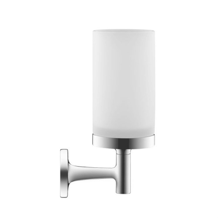 Стакан для зубных щеток с держателем Duravit Starck T 0099311000 для ванной, стекло, латунь, хром 0099311000 - фото 199052