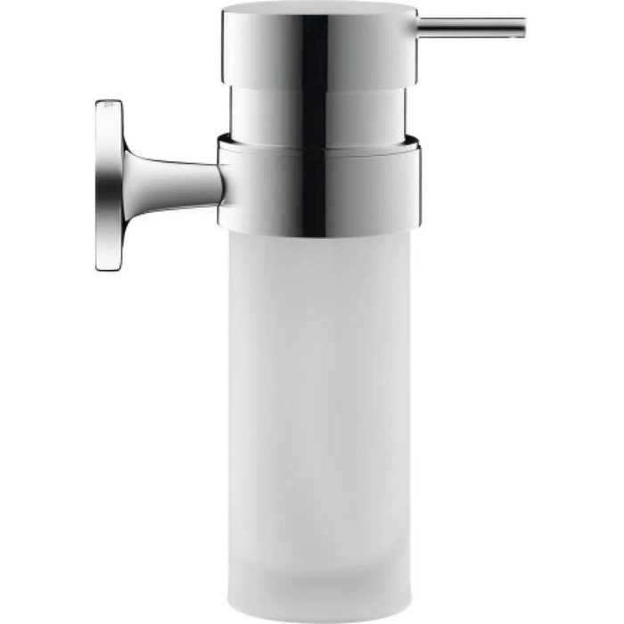 Дозатор для жидкого мыла Duravit Starck T 0099351000 в комплекте с держателем, матовое стекло, хром 0099351000