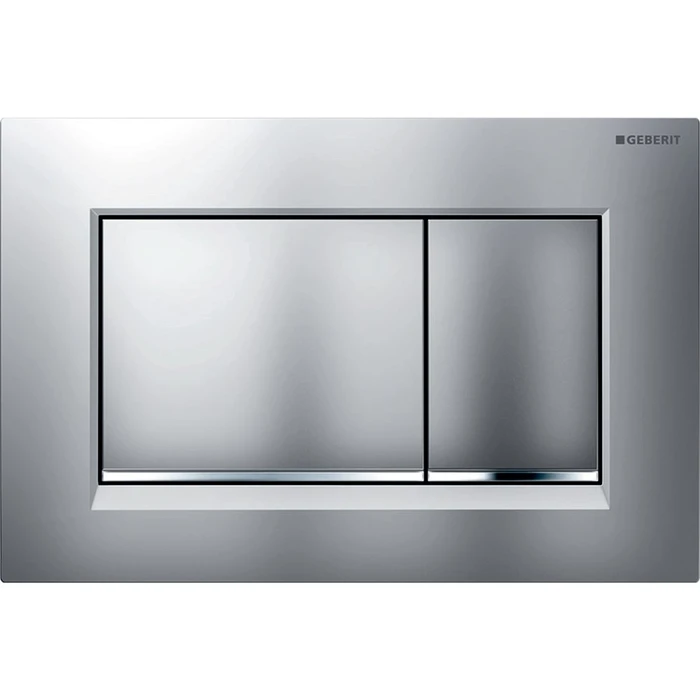 клавиша двойного смыва Sigma 30 NEW к 111.300/350/361/362/380/390/796 не оставляет отпечатков пальцев, хром мат/хром глянц/хром мат 115.883.JQ.1