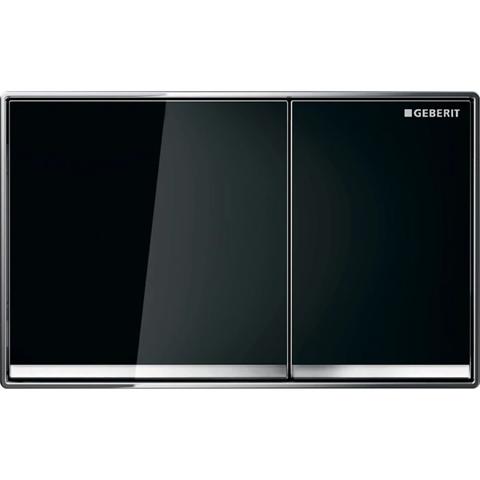 115.081.SJ.1 Смывная клавиша Geberit Omega60, двойной смыв, заподлицо: черный, зеркальное покрытие, глянцевый хром 115.081.SJ.1