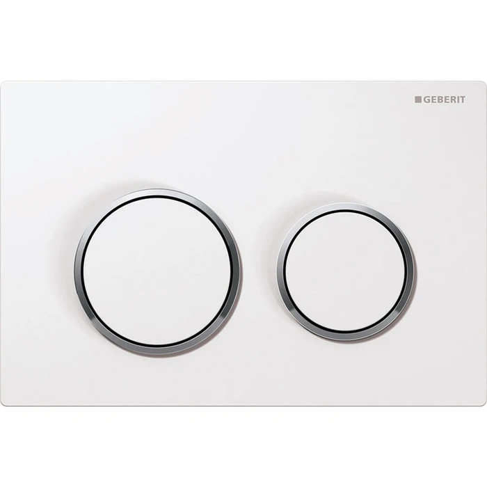 Смывная клавиша Geberit Omega20 для двойного смыва к 111.003/030/060 белый/глянцевый хром 115.085.KJ.1
