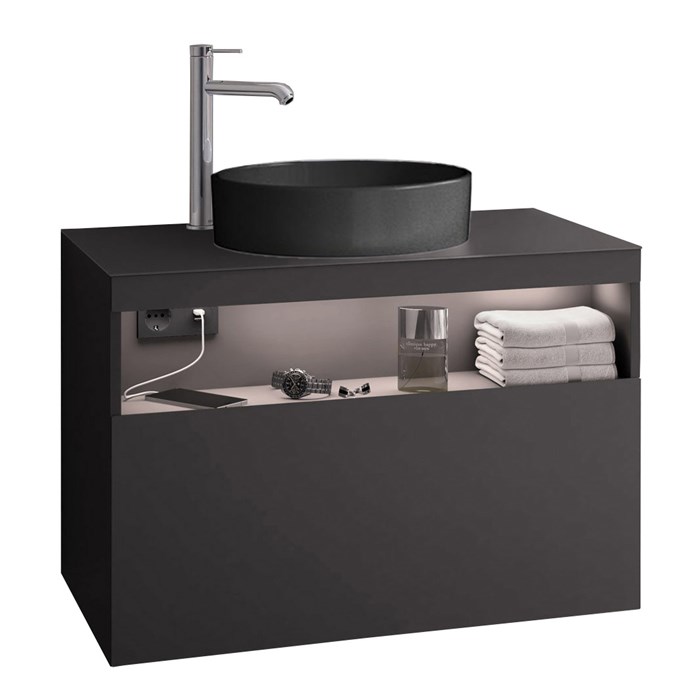 Тумба под умывальник KEUCO STAGELINE, 32864970100, 800x550x490 мм, к/ф: вулканит 32864970100