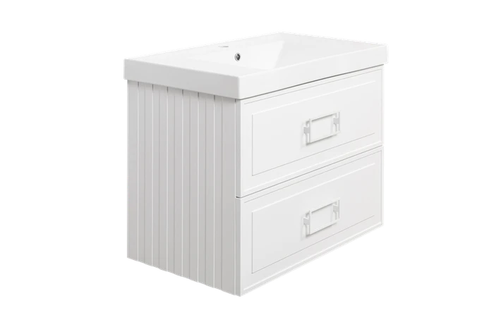 Тумба под раковину LA FENICE Cubo Bianco TWIN белый 90, FNC-01-CUB-B-90-2 FNC-01-CUB-B-90-2