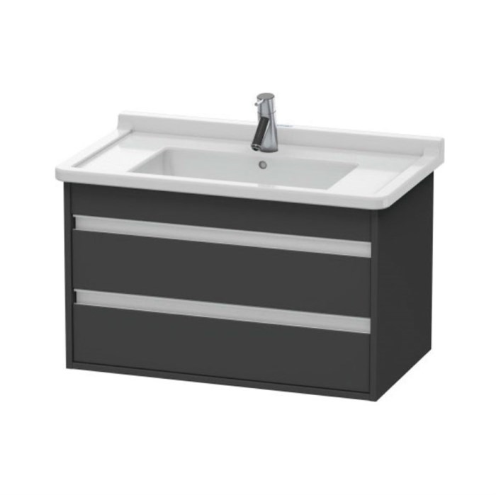 Тумба подвесная Duravit Ketho KT664404949 для раковины Starck 3 0304800000, графит матовый KT664404949 - фото 201854