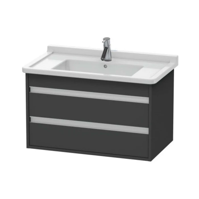 Тумба подвесная Duravit Ketho KT664404949 для раковины Starck 3 0304800000, графит матовый KT664404949