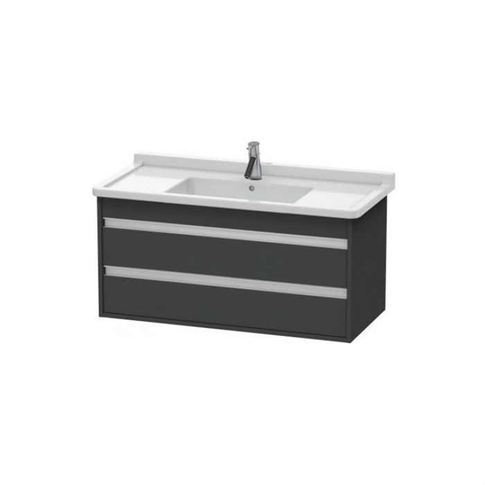 Тумба подвесная Duravit Ketho KT664504949 для раковины Starck 3 арт. 0304100000 , графит матовый KT664504949 - фото 201856