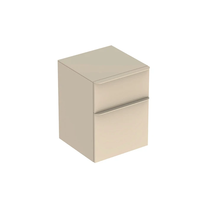 Geberit Smyle Square Боковой шкафчик низкий с двумя выдвижными ящиками, песчаный глянец 500.357.JL.1 500.357.JL.1