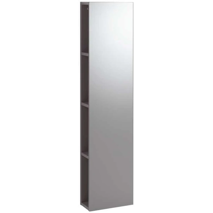 Geberit iCon Шкафчик высокий с полочками и зеркалом, 280х1200х140 мм, цвет: платина глянец 840030000 840030000
