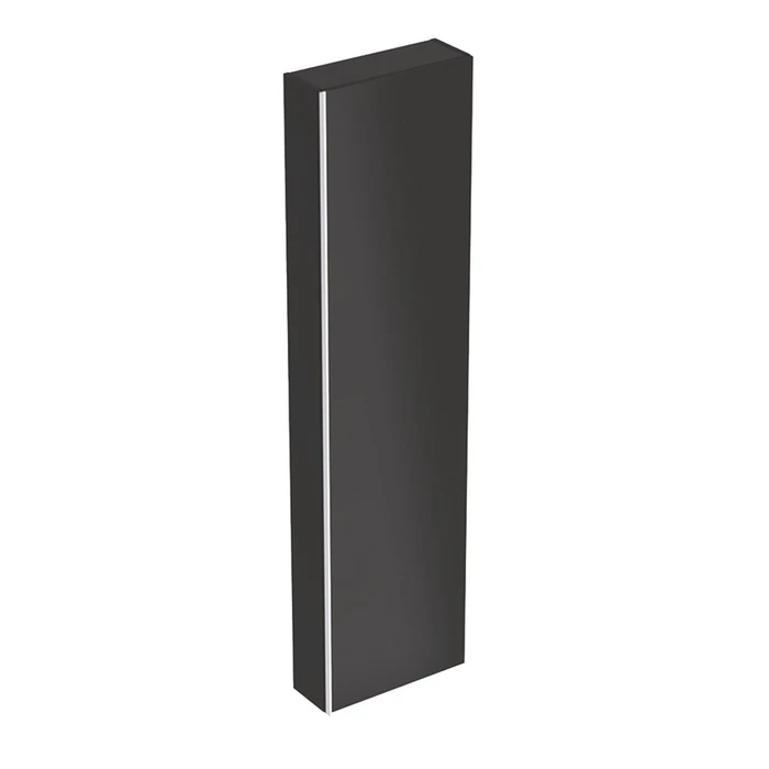 Geberit Acanto Высокий шкафчик , плоский, 450 x 1730 x 174 мм, фронтальная часть: черное стекло
корпус: черный матовый — лакированный 500.637.16.1 500.637.16.1