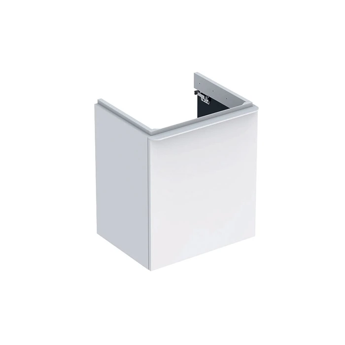 Geberit Smyle Square Шкафчик под раковину с одной дверцей левый, для раковины 55 см, высота 61.7 см, белый глянец 500.366.00.1 500.366.00.1