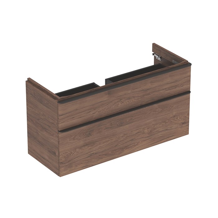 Geberit Smyle Square Шкафчик под раковину с двумя выдвижными ящиками, для раковины 120 см, высота 61.7 см, цвет "пекан" 500.355.JR.1 500.355.JR.1 - фото 202763