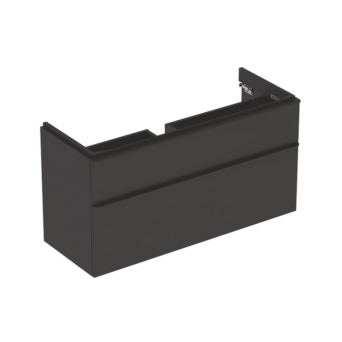 Geberit Smyle Шкафчик под раковину с двумя выдвижными ящиками, для раковины 120 см, высота 61.7 см, темно-серый матовый 500.355.JK.1 500.355.JK.1 - фото 202775
