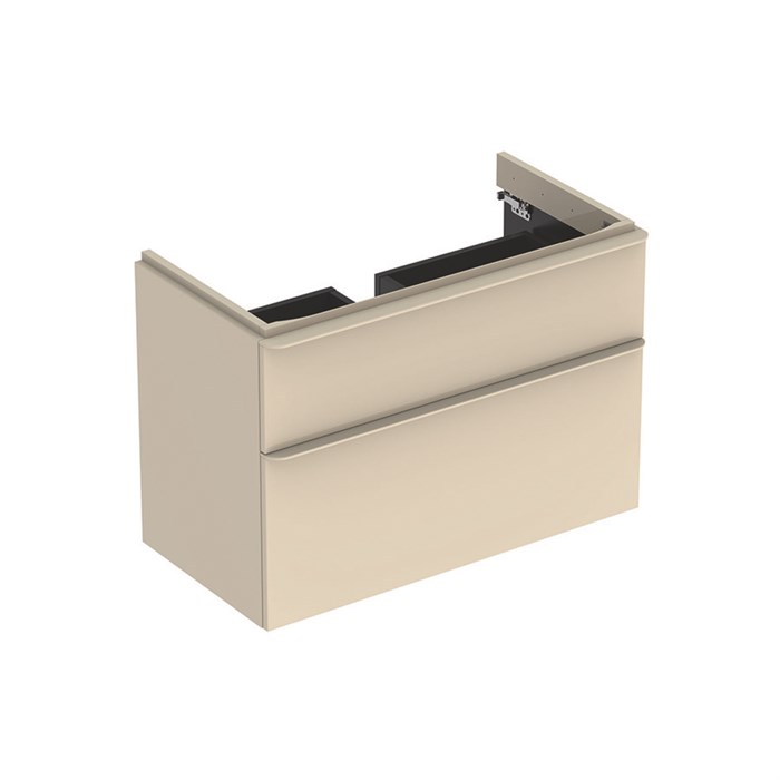 Geberit Smyle Square Шкафчик под раковину с двумя выдвижными ящиками, для раковины 90 см, высота 61.7 см, песчаный глянец 500.354.JL.1 500.354.JL.1 - фото 202793