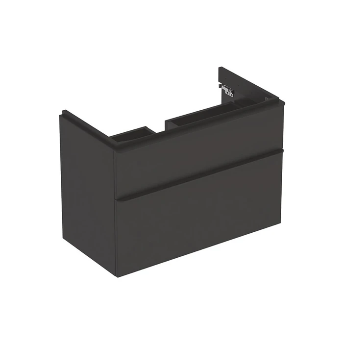 Geberit Smyle Square Шкафчик под раковину с двумя выдвижными ящиками, для раковины 90 см, высота 61.7 см, темно-серый матовый 500.354.JK.1 500.354.JK.1