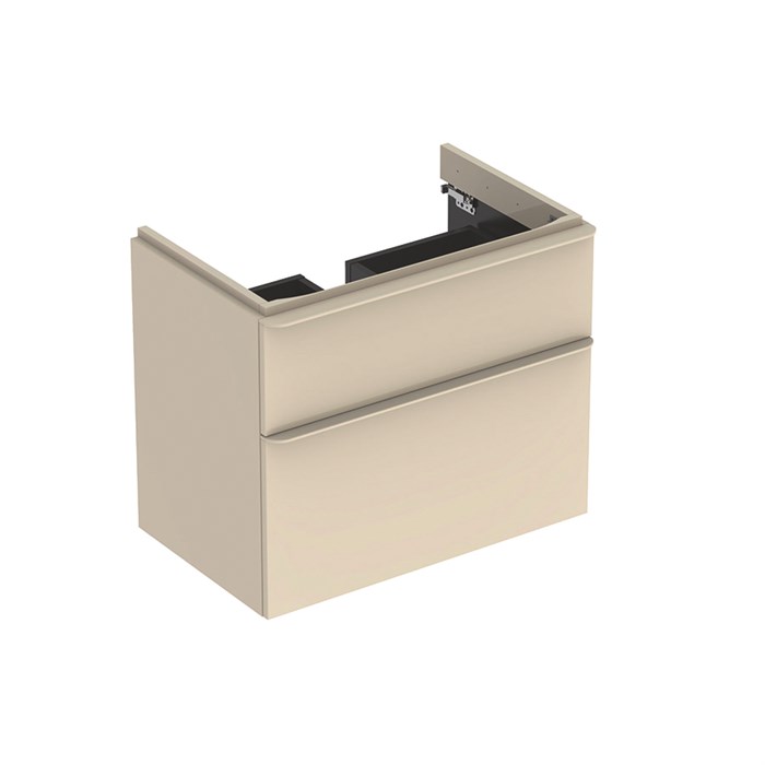 Geberit Smyle Square Шкафчик под раковину с двумя выдвижными ящиками, для раковины 75 см, высота 61.7 см, песчаный глянец 500.353.JL.1 500.353.JL.1 - фото 202820