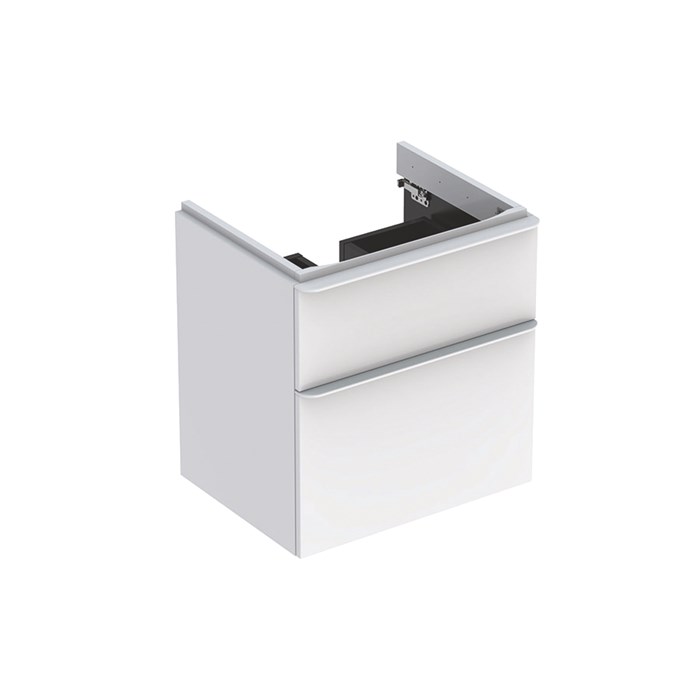 Geberit Smyle Square Шкафчик под раковину с двумя выдвижными ящиками, для раковины 60 см, высота 61.7 см, белый глянец 500.352.00.1 500.352.00.1 - фото 202862