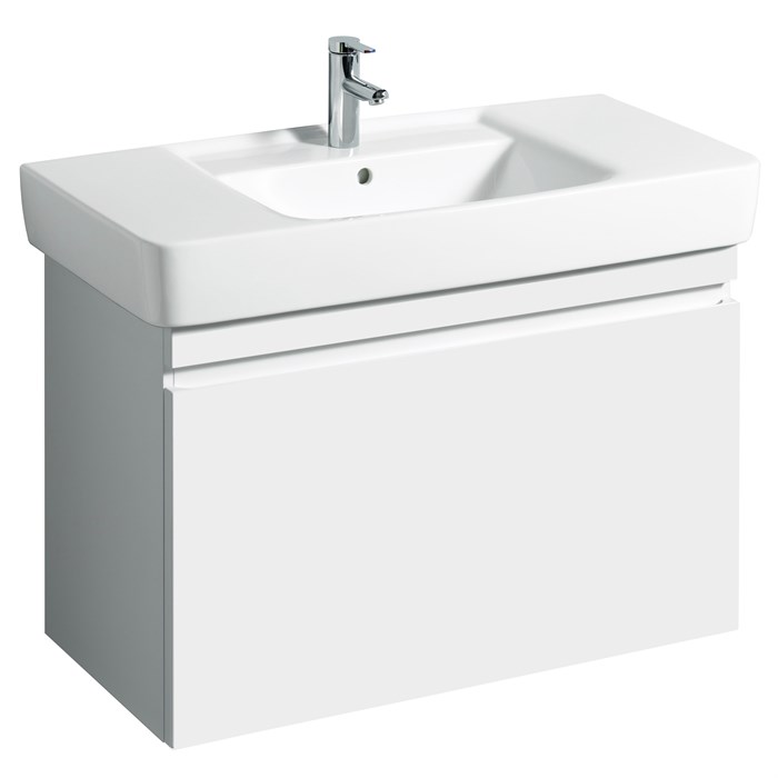 Geberit Renova Plan шкафчик под раковину 926х586х438 мм белый глянец 869100000 869100000 - фото 203226