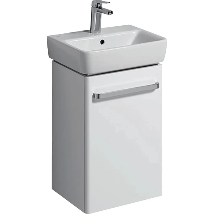 Geberit Renova Compact Шкафчик под раковину, 400х604х310 мм, крепление дверей справа/слева, корпус белый матовый, фасад белый глянец 862045000 862045000