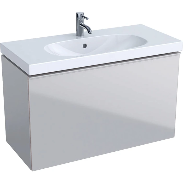 Geberit Acanto Шкафчик под раковину Compact, 890 x 535 x 416 мм, фронтальная часть: песчаное стекло корпус: песчаный матовый — лакированный 500.616.JL.2 500.616.JL.2