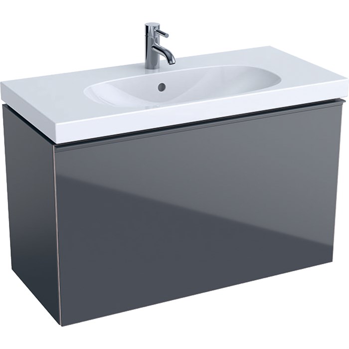 Geberit Acanto Шкафчик под раковину Compact, 890 x 535 x 416 мм, фронтальная часть: лавовое стекло корпус: лавовый матовый — лакированный 500.616.JK.2 500.616.JK.2 - фото 203803