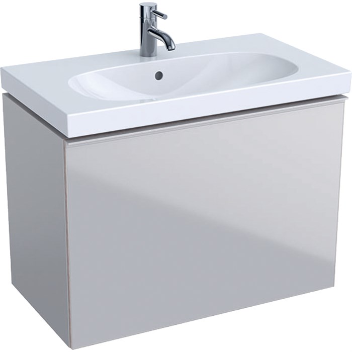 Geberit Acanto Шкафчик под раковину Compact, 740 x 535 x 416 мм, фронтальная часть: песчаное стекло корпус: песчаный матовый — лакированный 500.615.JL.2 500.615.JL.2 - фото 203821