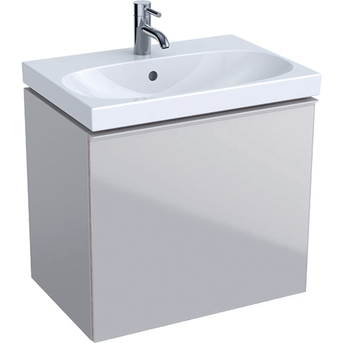 Geberit Acanto Шкафчик под раковину Compact, 595 x 535 x 416 мм, фронтальная часть: песчаное стекло корпус: песчаный матовый — лакированный 500.614.JL.2 500.614.JL.2 - фото 203845