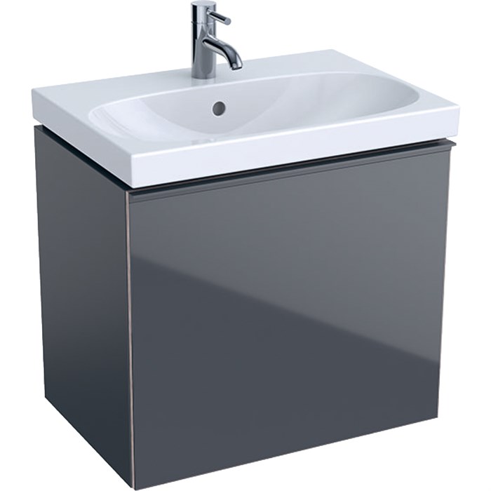 Geberit Acanto Шкафчик под раковину Compact, 595 x 535 x 416 мм, фронтальная часть: лавовое стекло корпус: лавовый матовый — лакированный 500.614.JK.2 500.614.JK.2 - фото 203851