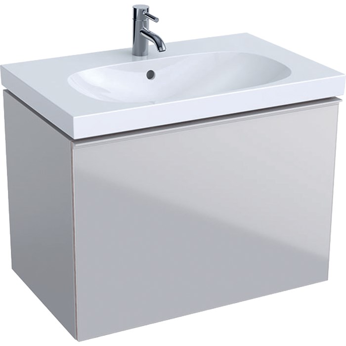 Geberit Acanto Шкафчик под раковину 740 x 535 x 476 мм, фронтальная часть: песчаное стекло корпус: песчаный матовый — лакированный 500.611.JL.2 500.611.JL.2 - фото 203921