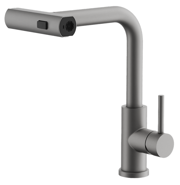 Смеситель для кухни BELZ выдвижной оружейная сталь (B74811-3) B74811-3