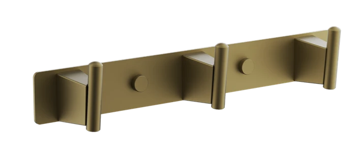 Планка с 3-мя крючками BELZ брашированное золото (B91315-3) B91315-3