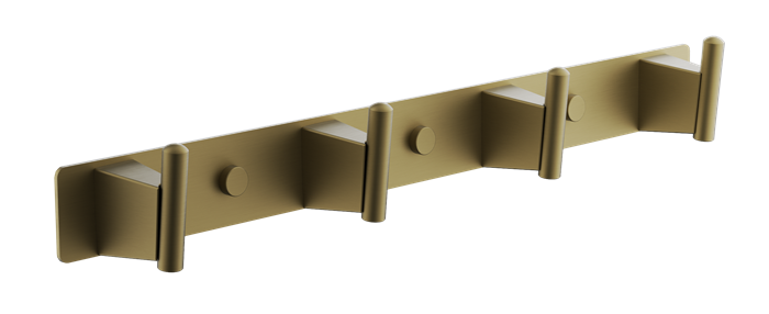 Планка с 4-мя крючками BELZ брашированное золото (B91315-4) B91315-4